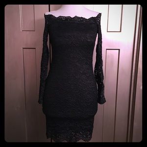 Sexy black lace dress